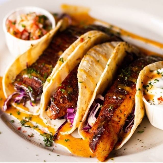 Fish or Shrimp Tacos.